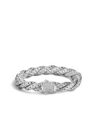John Hardy | White Twisted Chain Bracelet With Diamonds | Lyst