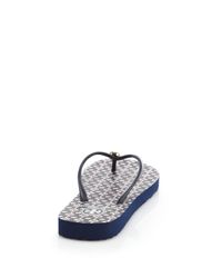 navy tory burch flip flops