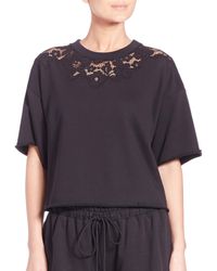 3.1 Phillip Lim | Black French Terry Boxy Tee | Lyst