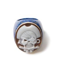 Amedeo | Metallic Pirate Skull Ring | Lyst