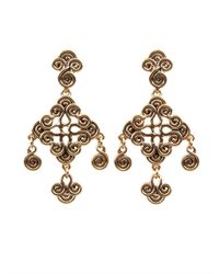 Oscar de la Renta | Metallic Ivy Gold-plated Crystal Clip Earrings | Lyst