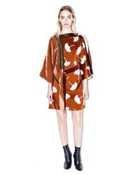 3.1 Phillip Lim Blue Gingko Embellished Kimono Dress