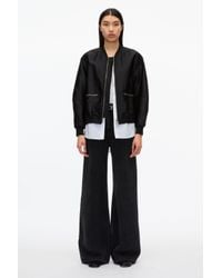 3.1 Phillip Lim Floral Cloque Bomber Jacket in Black | Lyst
