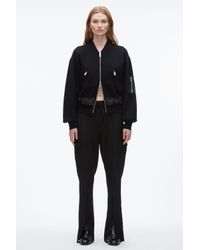 3.1 Phillip Lim Floral Cloque Bomber Jacket in Black | Lyst
