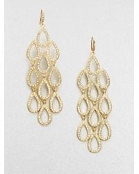 ABS By Allen Schwartz | Metallic Teardrop Cascade Earrings | Lyst