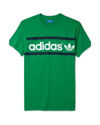 adidas Originals Heritage Logo T Shirt in Black/Dark Green (Green) for ...