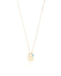 Sydney Evan | Metallic Happy Face Key and Turquoise Horn Charm Necklace | Lyst