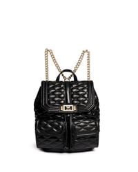 Rebecca Minkoff | Black 'love' Quilted Leather Backpack | Lyst