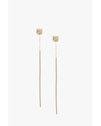 7 For All Mankind | Metallic Tai Sm Pyramid Earrings In Gold | Lyst