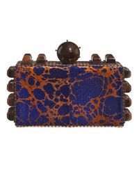 Tonya Hawkes - Blue Signature Marble Clutch - Lyst