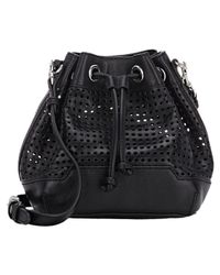 Rebecca Minkoff Black Fiona Mini Bucket Bag