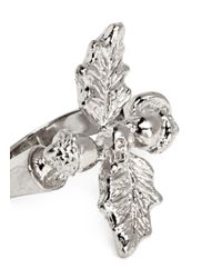 Alexander McQueen | Metallic Acorn Skull Ring | Lyst