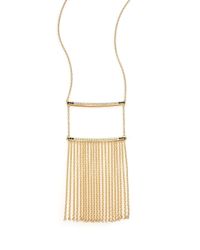 Elizabeth and James | Metallic Vago Black Spinel & White Topaz Fringe Pendant Necklace | Lyst