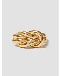 Odette New York - Metallic Lovers Knot Ring Brass - Lyst