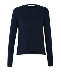 Dorothee Schumacher - Blue Fringe Fanatic Pullover O-neck 1/1 - Lyst
