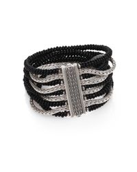 John Hardy | Black Bedeg Sterling Silver Multi-Row Bracelet | Lyst