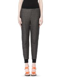 Alexander Wang Gray Cotton Twill French Terry Sweatpants