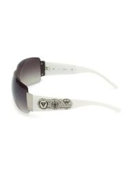 Guess Rectangular Frameless Mens Sunglasses in White for ...