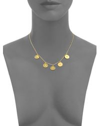 Elizabeth and James | Metallic Polaris White Topaz Disc Charm Necklace | Lyst