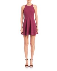 Elizabeth and James | Pink Mirna Laser-cut Fit-&-flare Mini Dress | Lyst