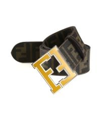 Fendi | Brown Logo College Canvas Belt for Men | Lyst