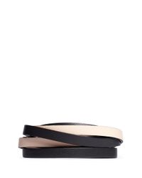Alexander McQueen | Pink Triple Strap Skull Leather Bracelet | Lyst
