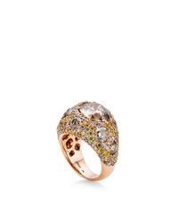 Kwiat | Metallic Cobblestone Fancy Ring with Cognac Yellow Pink Blue and Green Diamonds | Lyst