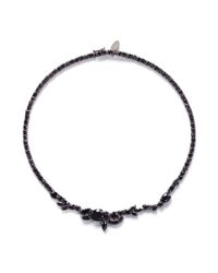 Iosselliani | Black Asymmetric Zircon Collar Necklace | Lyst