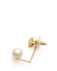 Joomi Lim | Metallic 'london Calling' Faux Pearl Skull Earrings | Lyst