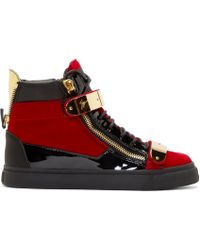 giuseppe zanotti velvet sneaker