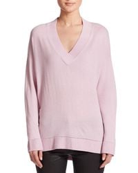 Vince | Purple Pointelle Cashmere Sweater | Lyst