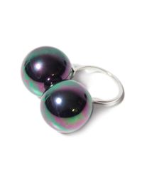 Maria Stern | Large Double Black Pearl Ring | Lyst