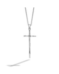 John Hardy | Metallic Cross Pendant On Chain Necklace | Lyst