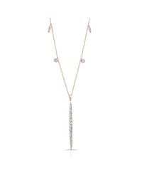Anne Sisteron | Pink 14kt Rose Gold Diamond Luxe Beam Necklace | Lyst