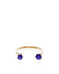 Delfina Delettrez | Blue Dots 18k Gold and Sapphire Ring | Lyst