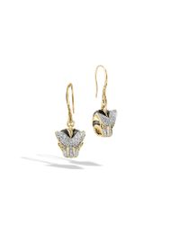 John Hardy | Metallic Legends Macan French Wire Earrings | Lyst