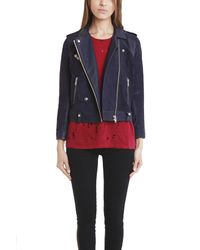 IRO | Blue Adila Leather Jacket | Lyst