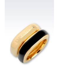 Emporio Armani | Black Ring | Lyst