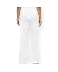 lauren pinstripe ralph linen pants plus wideleg