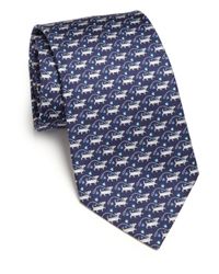 Ferragamo | Blue Dog Silk Tie for Men | Lyst