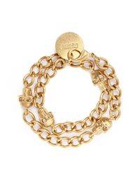 Alexander McQueen | Metallic Skull Chain Bracelet | Lyst