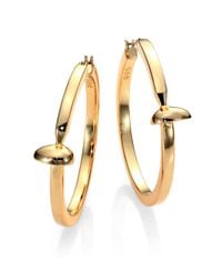 Giles & Brother | Metallic Railroad Spike Hoop Earrings/2 | Lyst