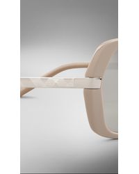 burberry trench collection round frame sunglasses