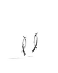 John Hardy | Drop Earring With Black Sapphire | Lyst