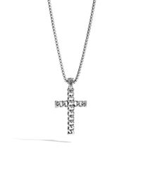 John Hardy | Metallic Classic Chain Cross Pendant for Men | Lyst