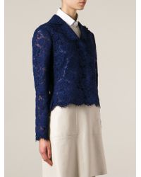 Valentino Lace Jacket in Blue - Lyst