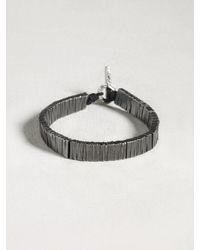 John Varvatos | Black Vertical Disc Bracelet for Men | Lyst