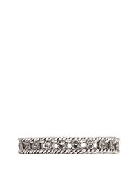 Philippe Audibert | White Engraved Swarovski Crystal Elasticated Bracelet | Lyst