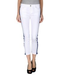 Alexander McQueen White Denim Trousers