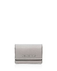 MICHAEL Michael Kors | Gray Jet Set Travel Specchio Saffiano Leather Accordion Card Case | Lyst